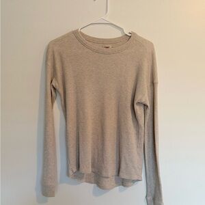 Faherty Beige Long Sleeve Thermal Top